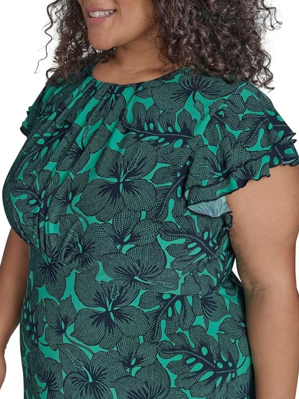 Tommy Hilfiger Parakeet/Sky Captain Midi Dress - Picture 5 of 11